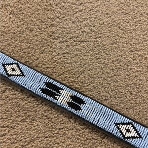 Sid Mashburn Blue and Black Beaded Belt